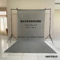 IMPODIO greenscreen spunbond backdropfoto Abu-abu Ukuran 1.6m x - background putih