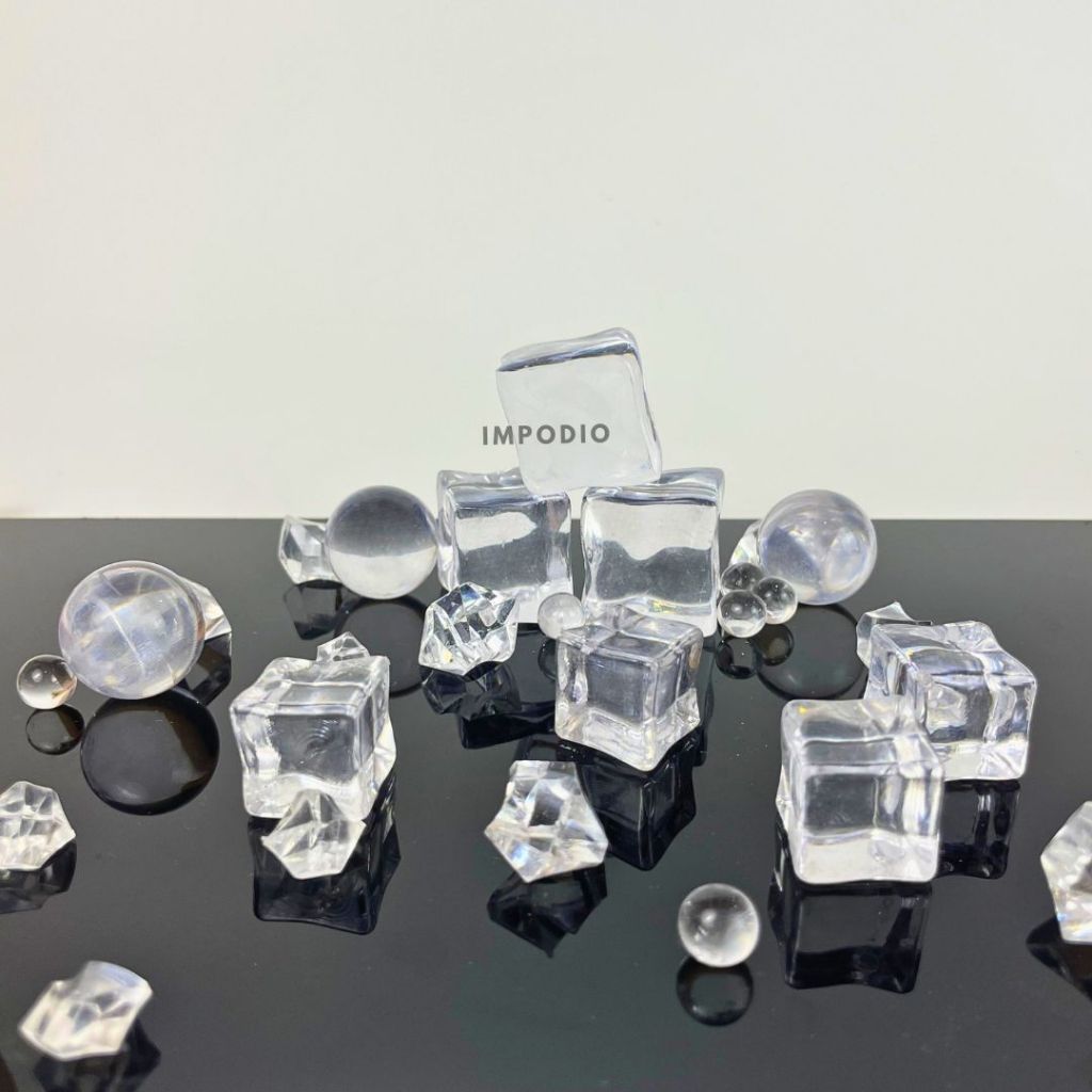 IMPODIO Es Batu Palsu - Artificial fake ice cube properti foto - tampak samping