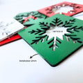 IMPODIO Ornamen natal Chrismas Square - Snow Flakes photo props - dalam penggunaan