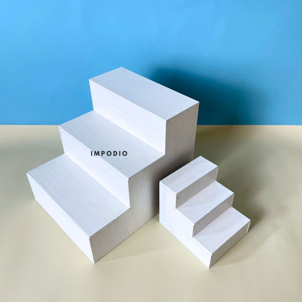 IMPODIO Properti Foto Tangga Podium Kayu beragam ukuran - props foto thema skincare / acc / lainnya