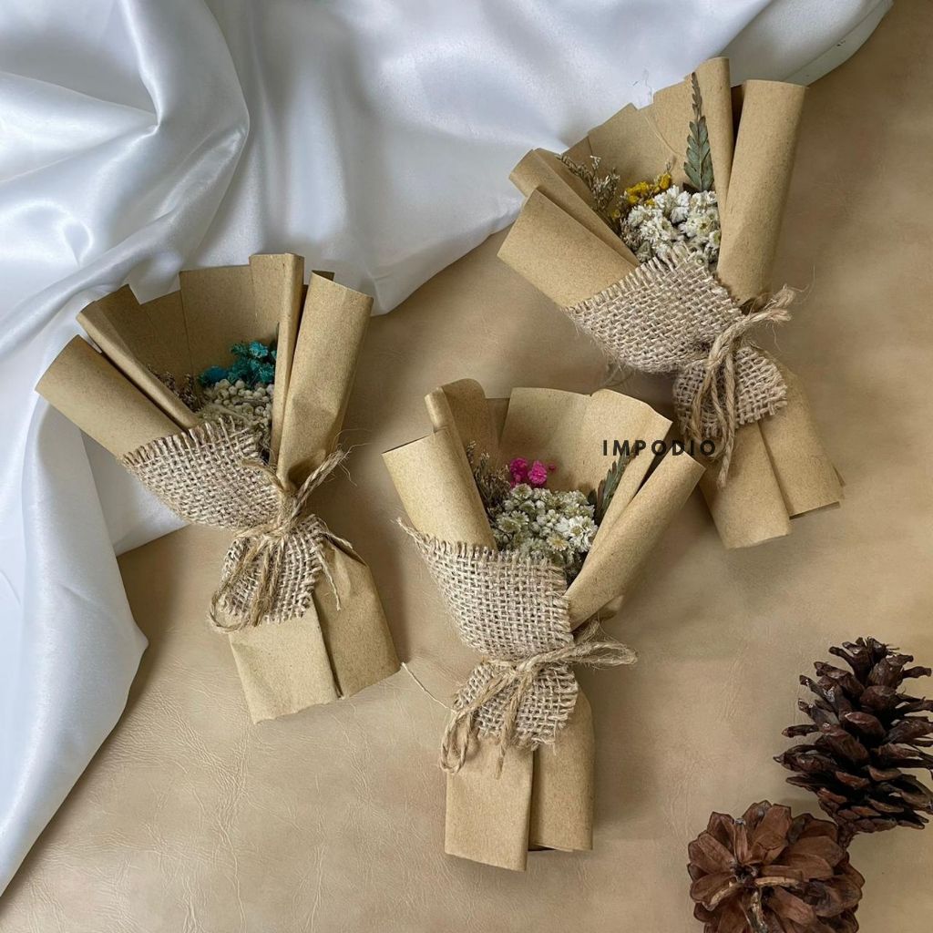 IMPODIO Mini bouquet / bunga buket mini / bunga souvenir kecil