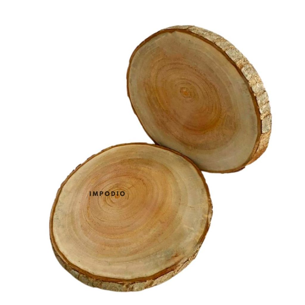 IMPODIO Wood slice JUMBO 22-24cm / kayu potongan props foto