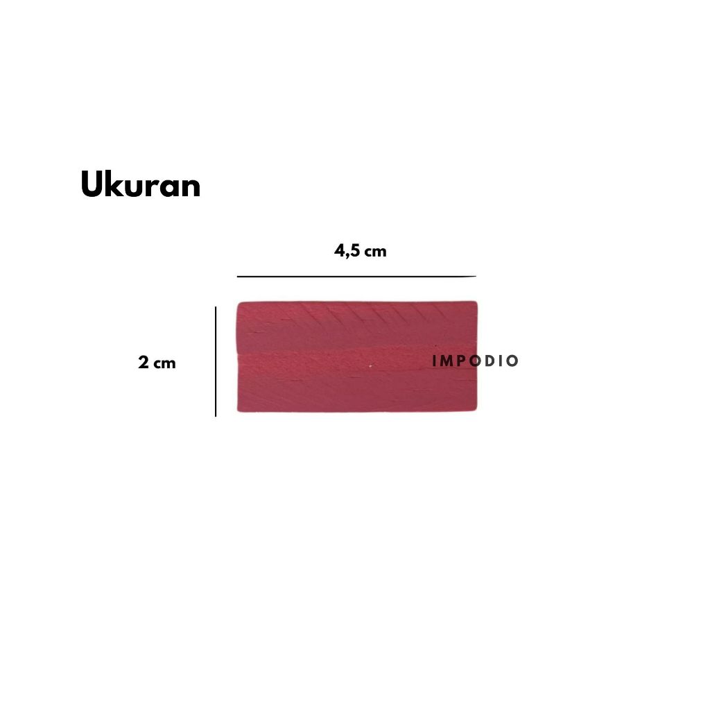 Balok kayu mini warna warni ukuran 44mm x 19mm - props decoration