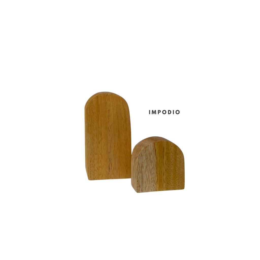 IMPODIO Arch Kayu solid Aesthetic 2 ukuran - Wooden Props Foto