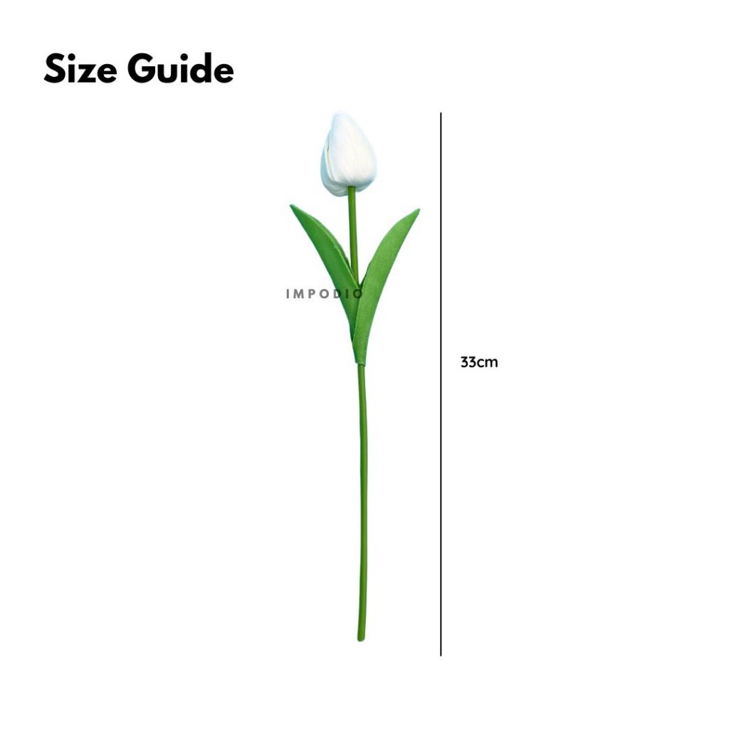 IMPODIO Bunga Tulip Artificial Palsu - Fake Bouquet Flower Dekorasi Props Foto Produk