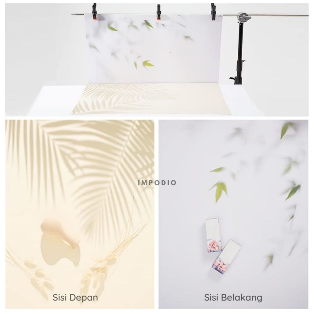 IMPODIO Background Paper Waterproof 2 Sisi Uk 57x87cm - Backdrop Gulung Fotografi