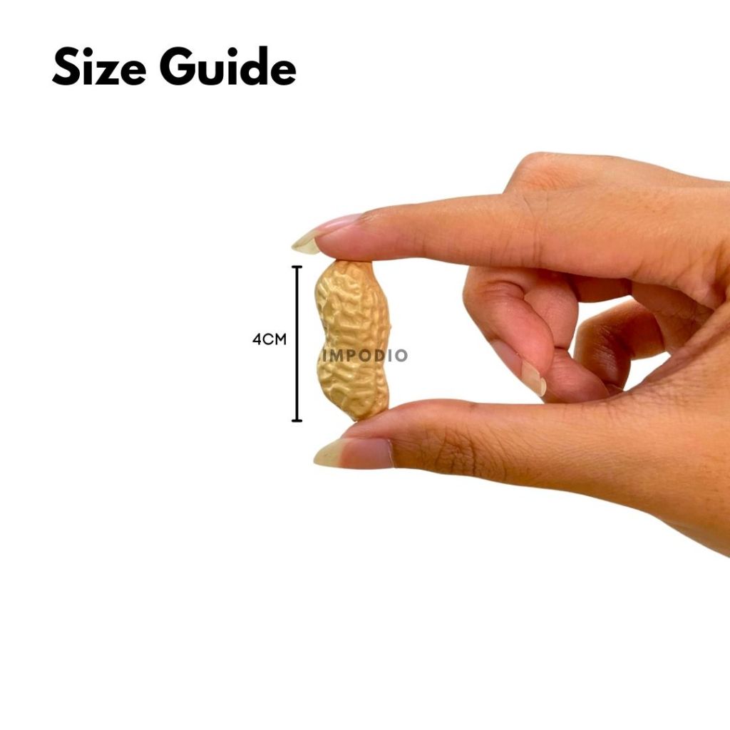 IMPODIO Kacang kulit palsu artificial – fake peanut dekorasi props - tampak samping