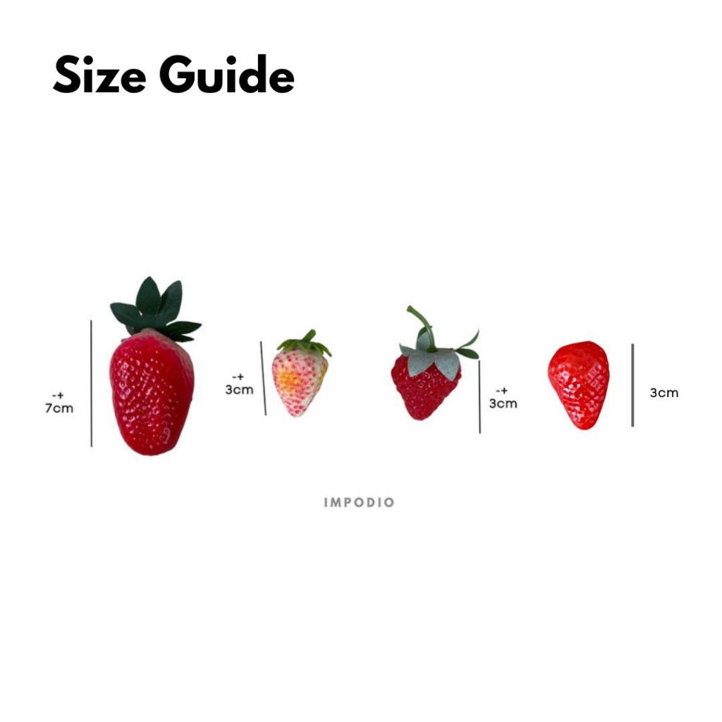 IMPODIO Mini strawberry palsu / buah plastik untuk Properti foto produk
