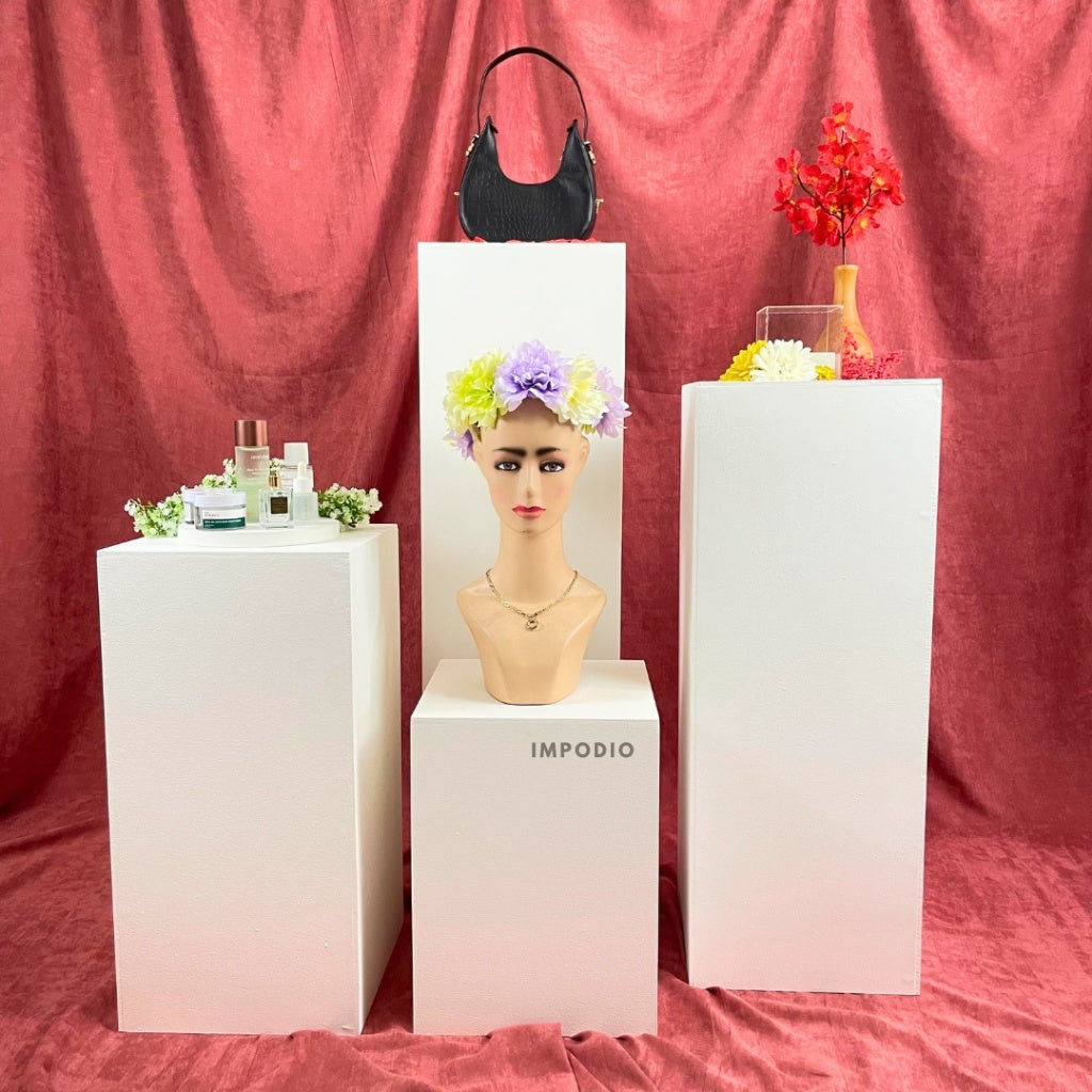 IMPODIO Podium Balok Kayu Extra Large - Props Foto Studio Display Produk