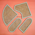 IMPODIO Window Panel Anyaman Rotan – Tray Rotan Dekorasi Props Foto