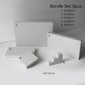 IMPODIO Set 5pcs square Geometry Photo Props – podium leveling balok