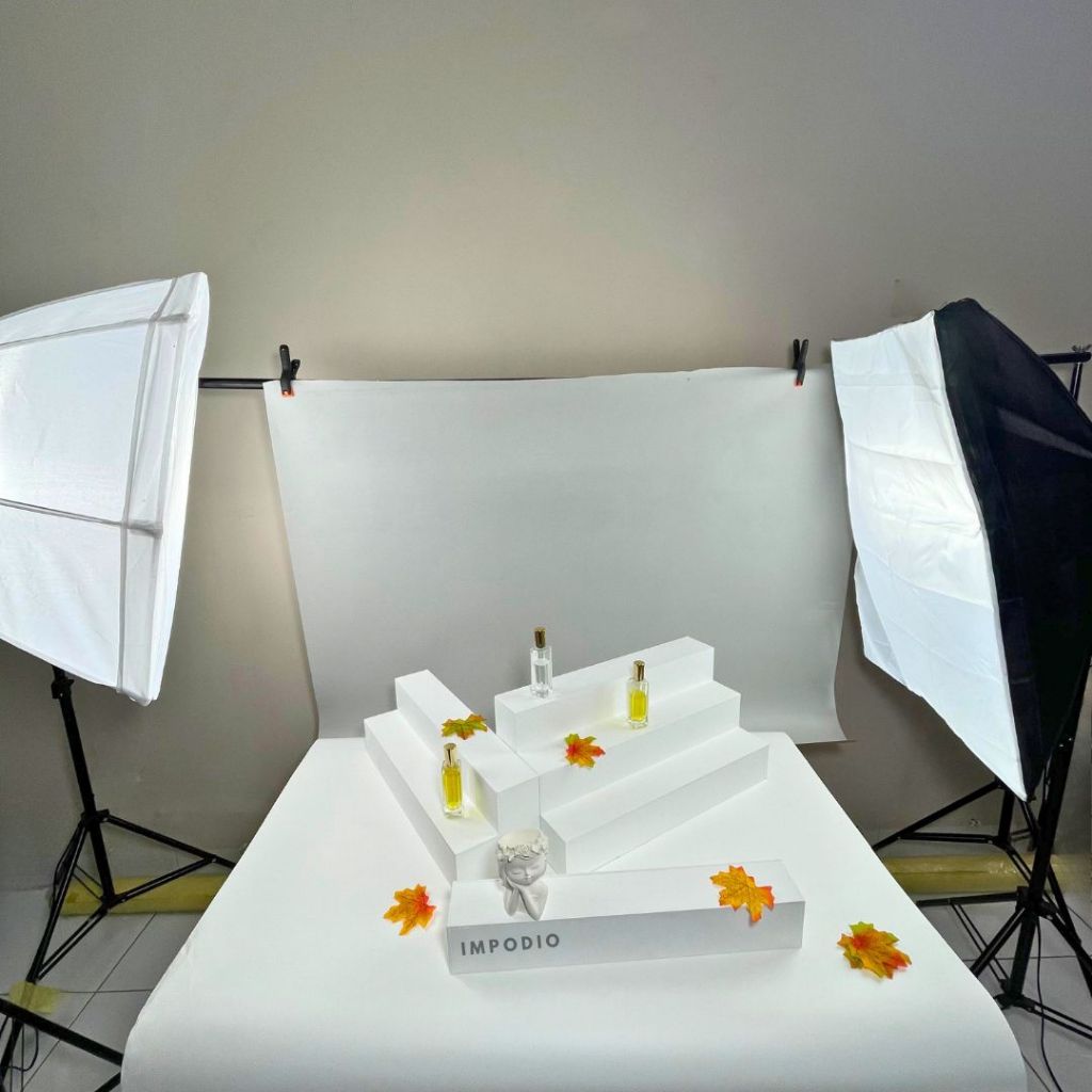 IMPODIO Tangga Podium Kayu Panjang 3 Ukuran - Display Produk Props Foto