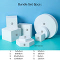 IMPODIO essential styling Set 8pcs – square Geometry Photo Props - tampak samping