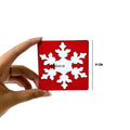 IMPODIO Ornamen natal Chrismas Square - Snow Flakes photo props - close up