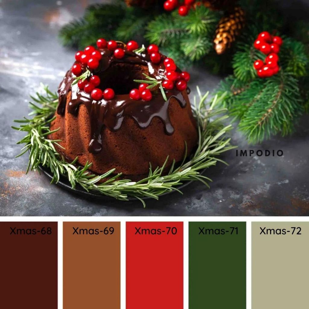IMPODIO Background warna polos gulung uk 50x100 cm Tema Natal kode 68-72