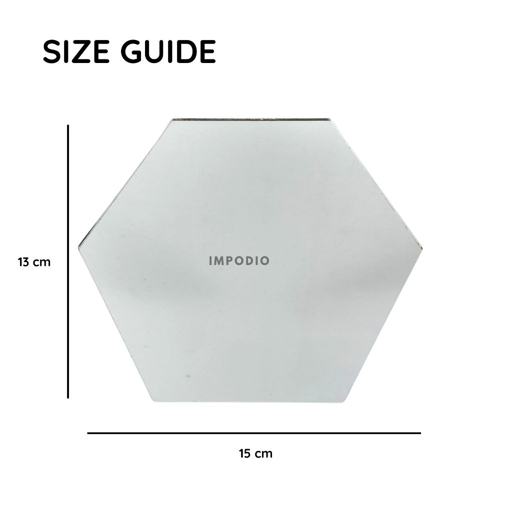 IMPODIO cermin round 14cm akrilik backdrop photo studio