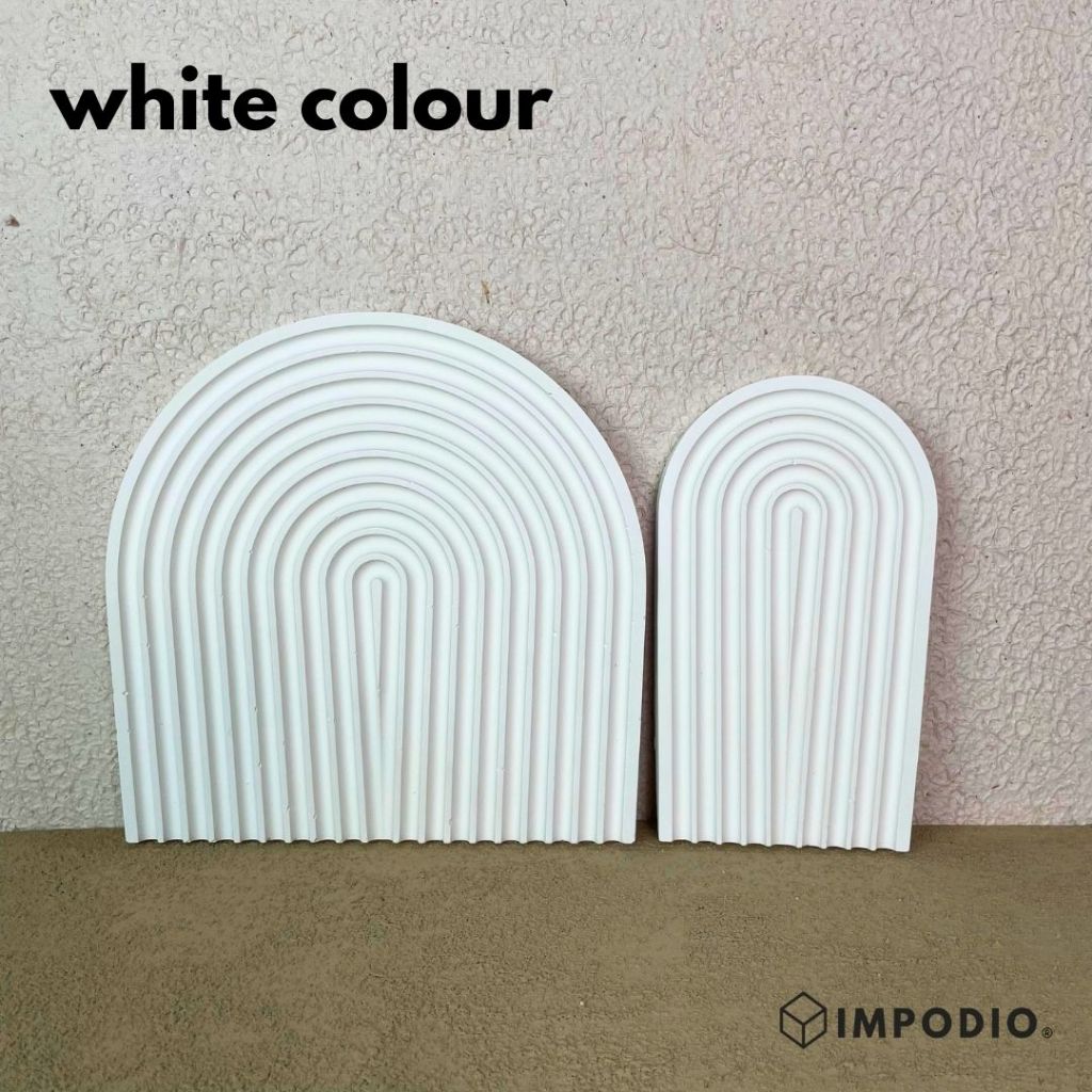 IMPODIO Concrete tray / arch concrete - Aesthetic cement Coaster Dekorasi Rumah Properti Foto Produk