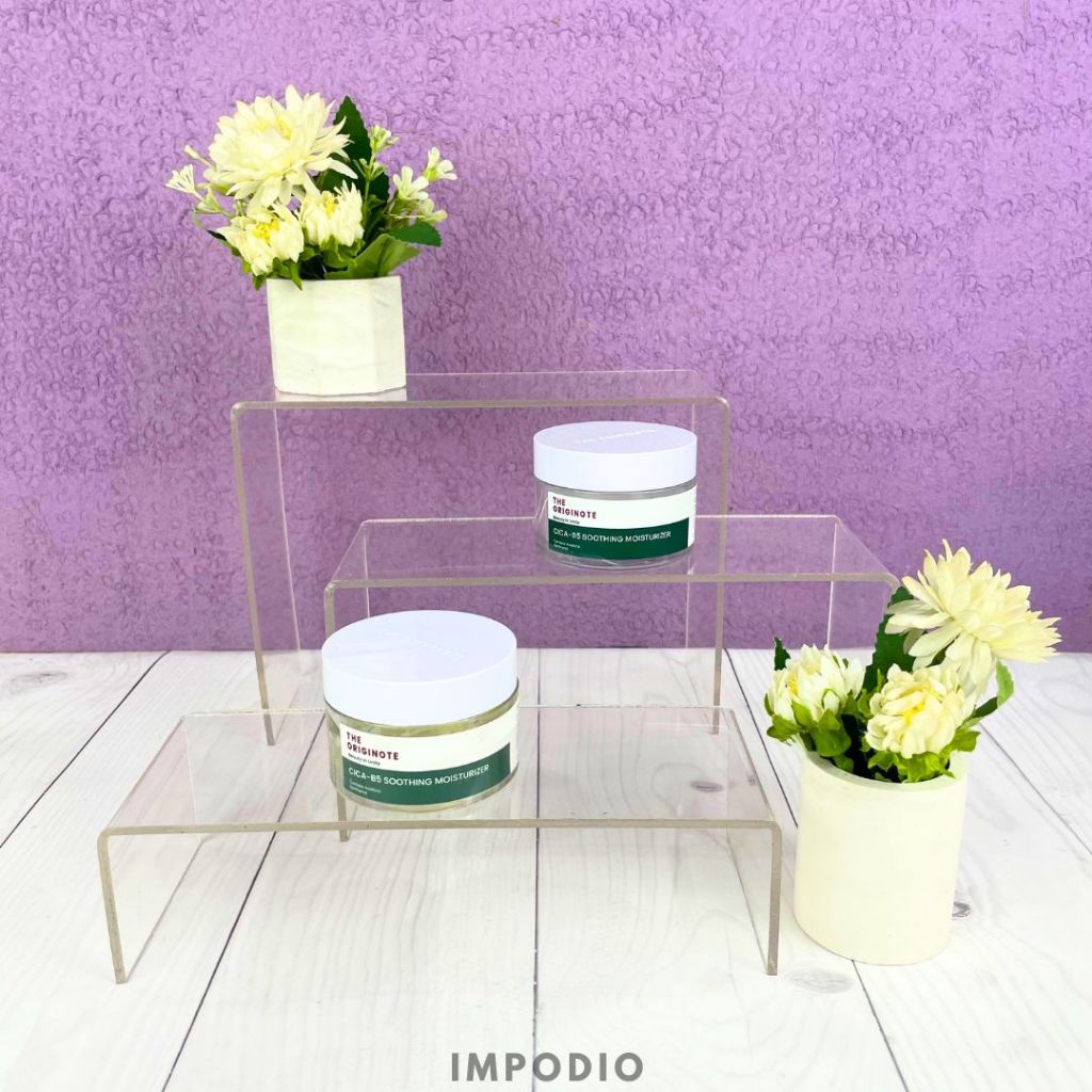 IMPODIO Acrylic Tangga 3 Tingkat - Podium Display Foto Produk