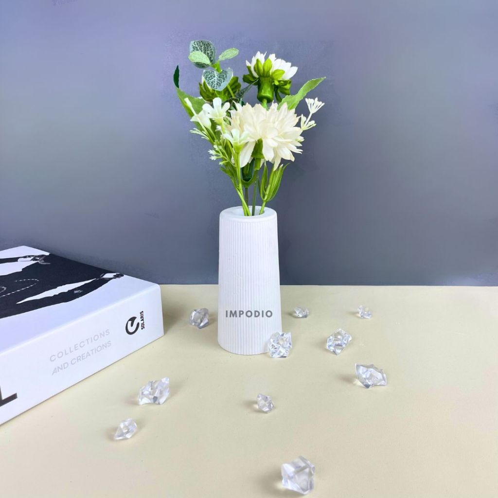 IMPODIO Mini Flower Vase Concrete Mini Nordic  Aesthetic berbagai variant-  Vas Bunga Dekorasi Meja Props Foto Produk