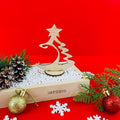 IMPODIO Pohon Natal Kayu Mini – Wooden Christmas Tree Props Foto - foto 10