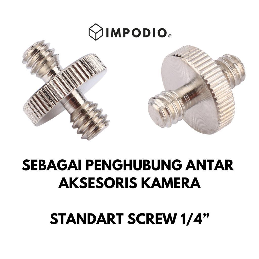 Hot shoe / baut aksesoris kamera / thread reducer 1/4 inch dan 3/8 inc