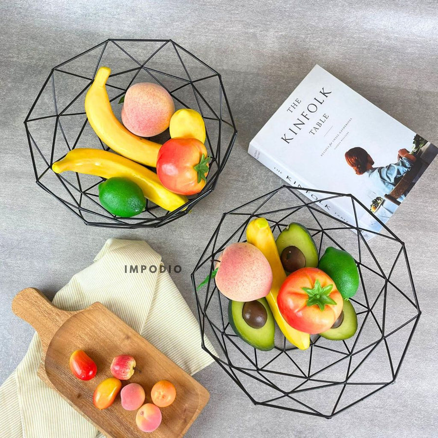 IMPODIO Keranjang Buah Besi Panier Wire Fruit Bowl