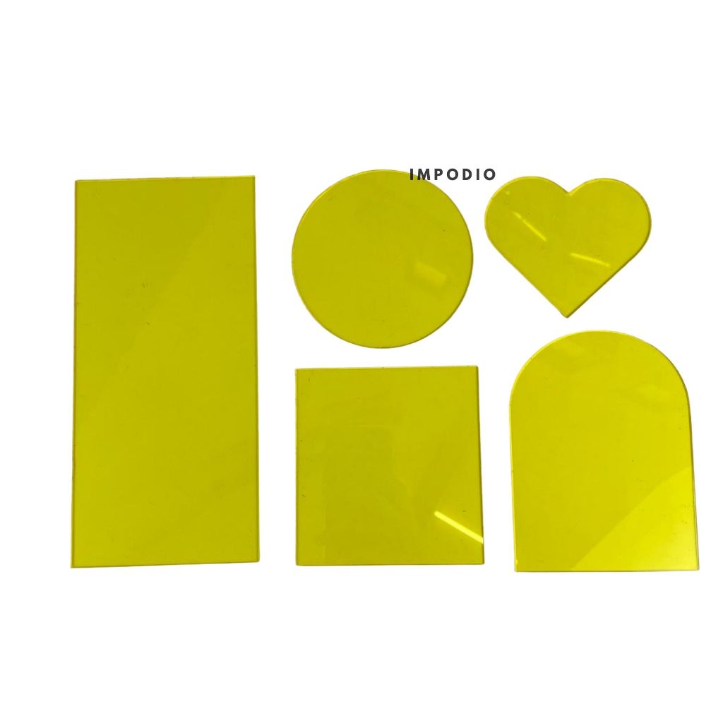 IMPODIO Set Acrylic 5 Shape Warna Warni  - Dekorasi Foto Produk