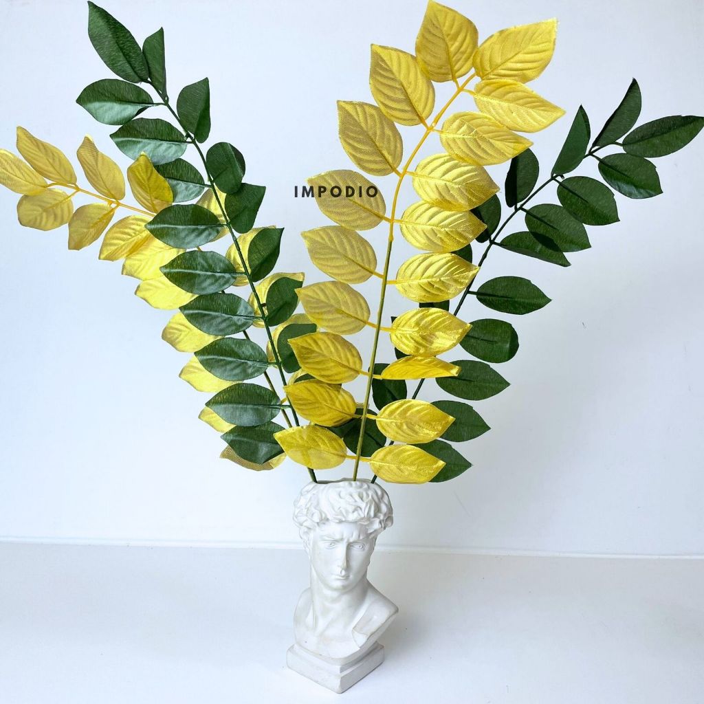 IMPODIO Daun Mawar Panjang Artificial Palsu - Dekorasi Props Foto Produk