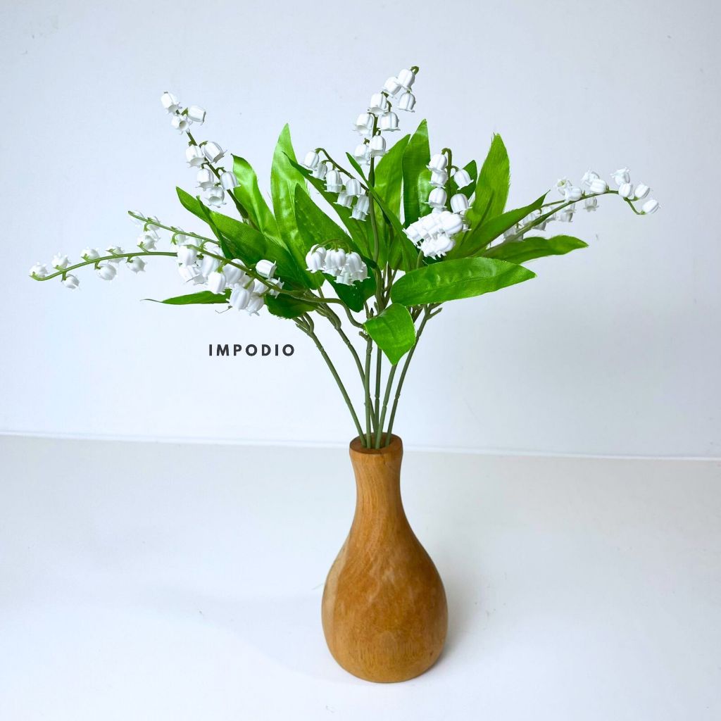 IMPODIO Bunga Plastik Lily Of The Valley Artificial Flower - Props Foto Produk