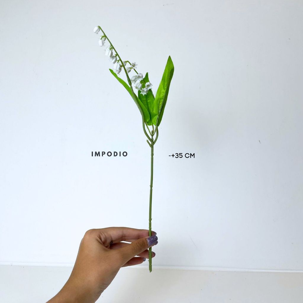 IMPODIO Bunga Plastik Lily Of The Valley Artificial Flower - Props Foto Produk