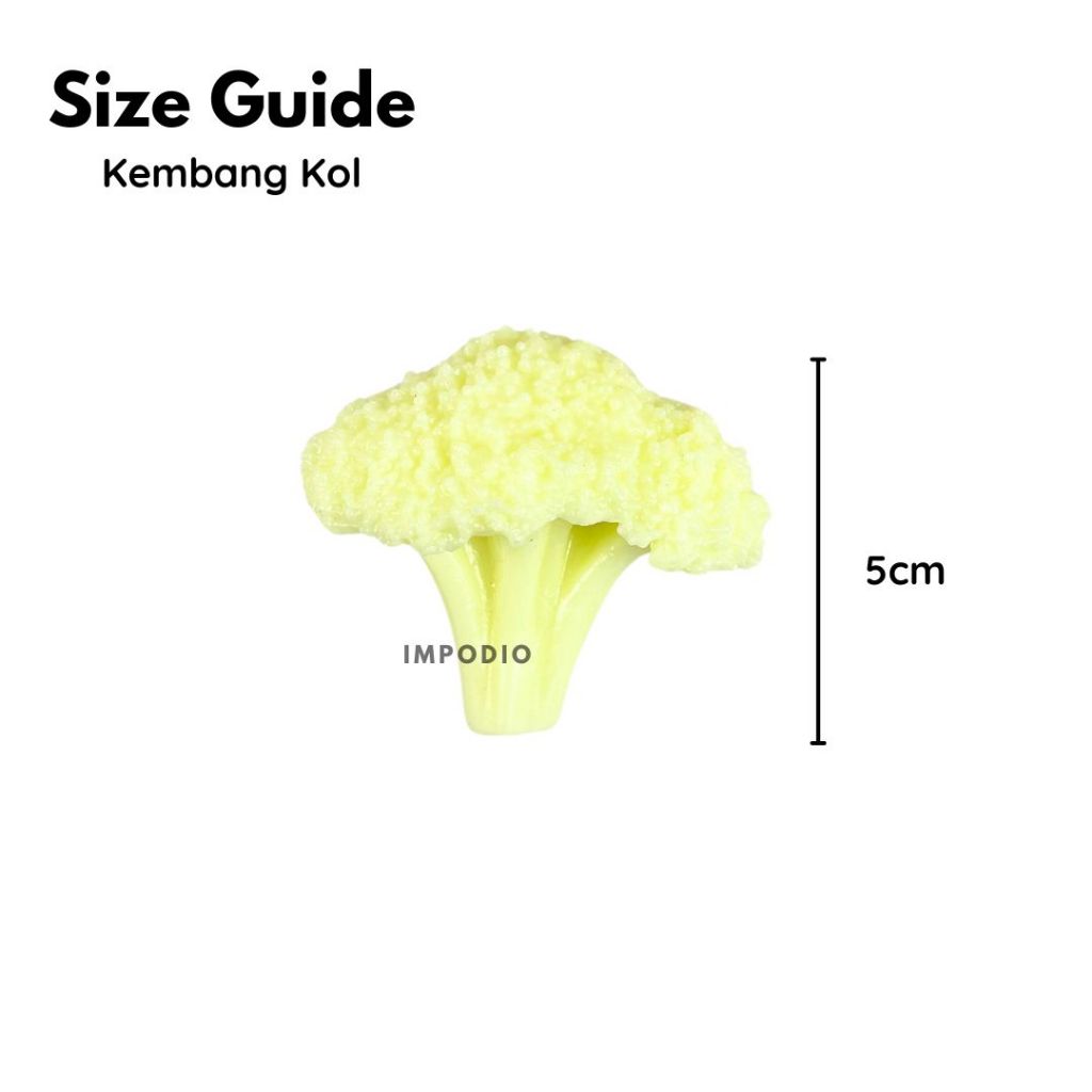 IMPODIO Sayur Brokoli Kembang Kol Artificial Palsu - Fake Vegetables Broccoli Cauliflower Dekorasi Props Foto