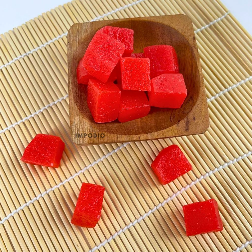 IMPODIO Buah Potong artificial-Buah Naga Mangga Semangka Dekorasi buah potong palsu - Fake Fruits Props Foto Produk