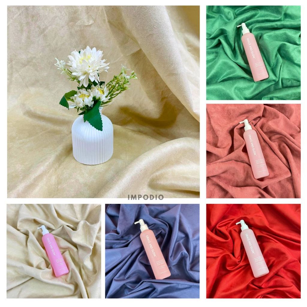 IMPODIO Kain Suede background foto produk - Props foto konten