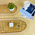 IMPODIO Window Panel Anyaman Rotan – Tray Rotan Dekorasi Props Foto - close up