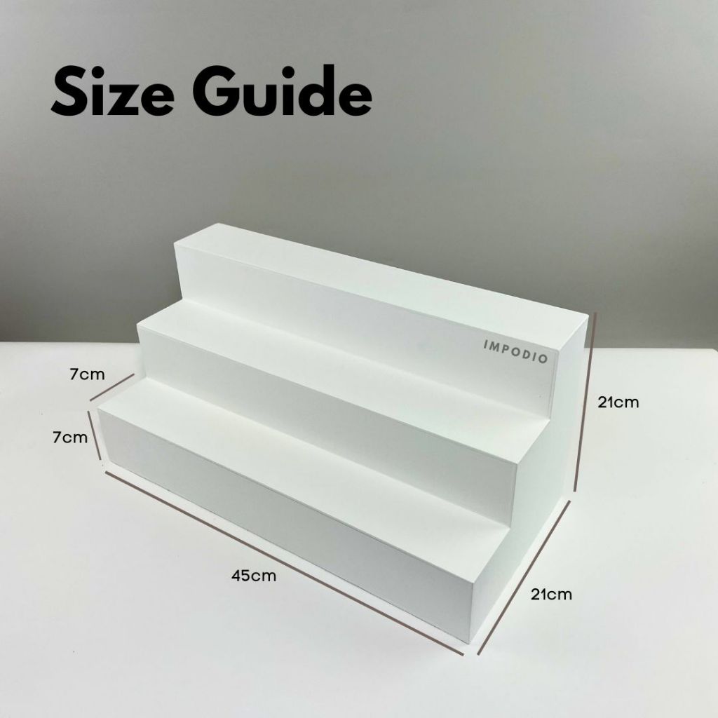 IMPODIO Tangga Podium Kayu Panjang 3 Ukuran - Display Produk Props Foto