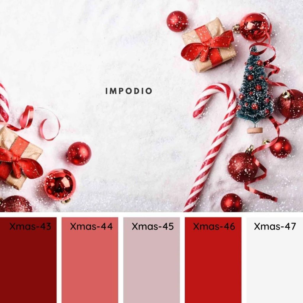 IMPODIO Background Paper / kertas warna polos gulung uk 50x100 cm Tema Natal kode 43-47