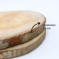 IMPODIO Wood slice JUMBO 22-24cm – kayu potongan props foto - tampak samping