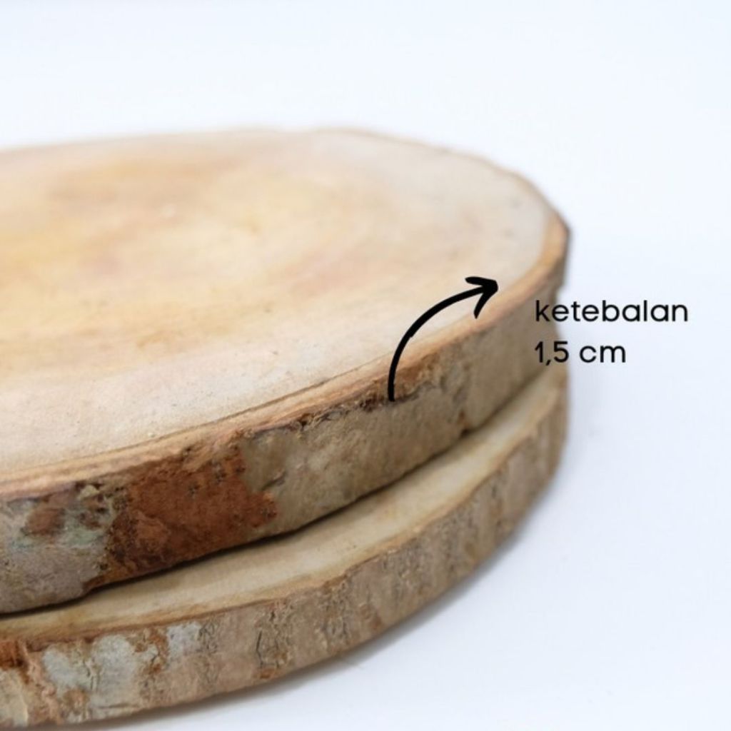 IMPODIO Wood slice JUMBO 22-24cm / kayu potongan props foto