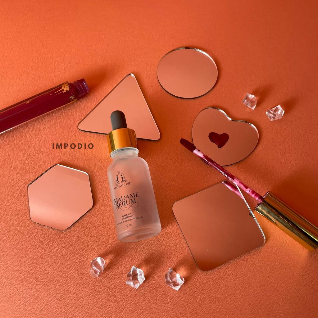 IMPODIO Cermin mini kecil hiasan craft 5 variant bentuk props photo