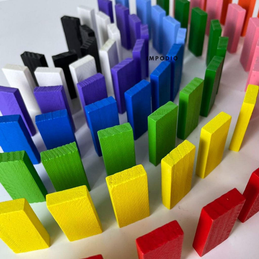 Balok kayu mini warna warni ukuran 44mm x 19mm - props decoration