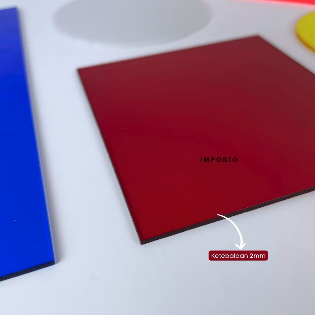 IMPODIO Set Acrylic 5 Shape Warna Warni  - Dekorasi Foto Produk