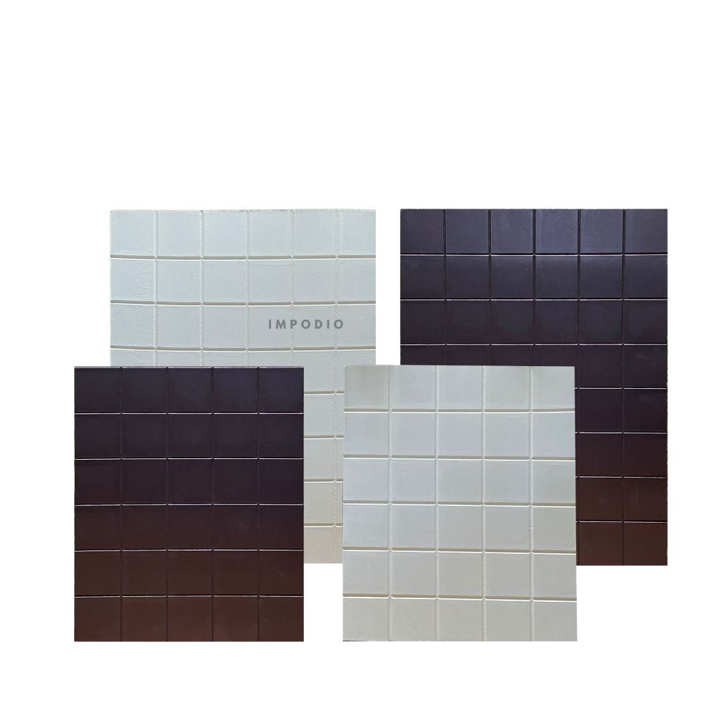IMPODIO Hardboard Alas Foto Papan Tiles Stripe Wall Panel - Alas Foto Produk