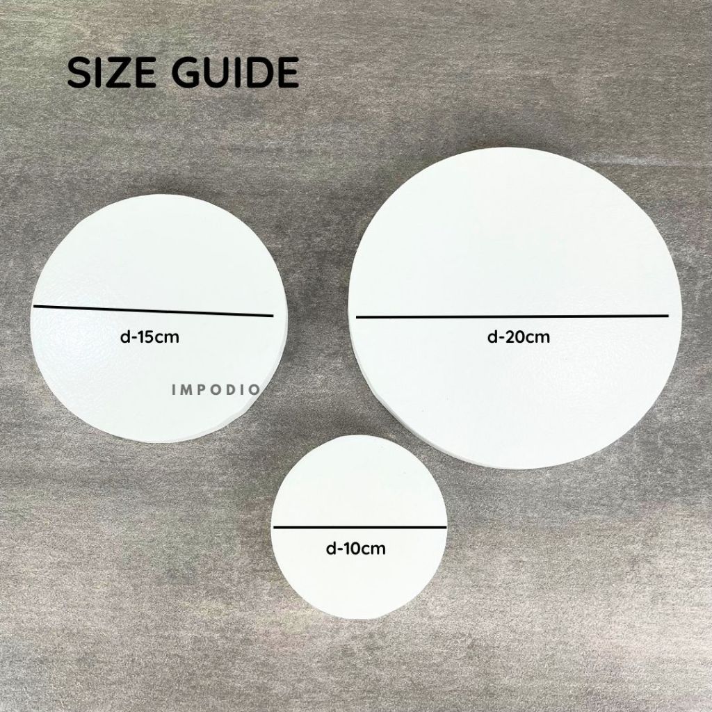 IMPODIO Set Podium Kayu Lingkaran Bertingkat 3 Variant Ukuran - Props Fotografi Display Produk