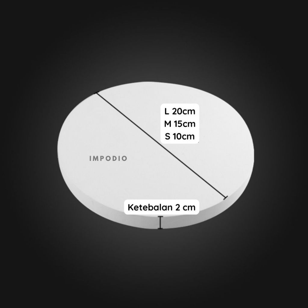 IMPODIO Set 3pcs Round Geometry Photo Props - podium leveling