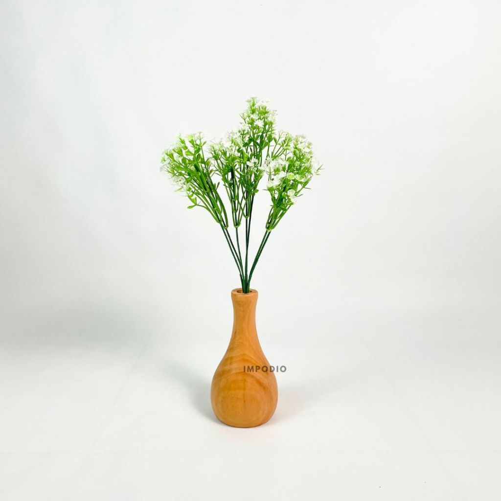 Paket Vas Bunga kayu IMPODIO/Dekorasi meja ruang tamu
