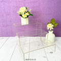 IMPODIO Acrylic Tangga 3 Tingkat - Podium Display Foto Produk
