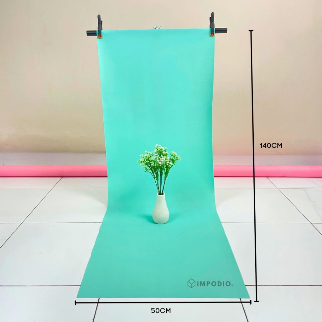 IMPODIO background 50 x 140 cm warna polos - kulit sintetis - latar foto produk waterproof