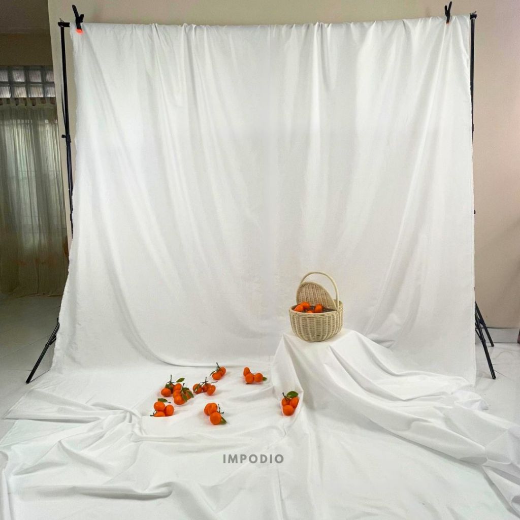 IMPODIO Kain Background polos foto studio Ukuran 2.4 x 2 meter - Backdrop Foto Studio