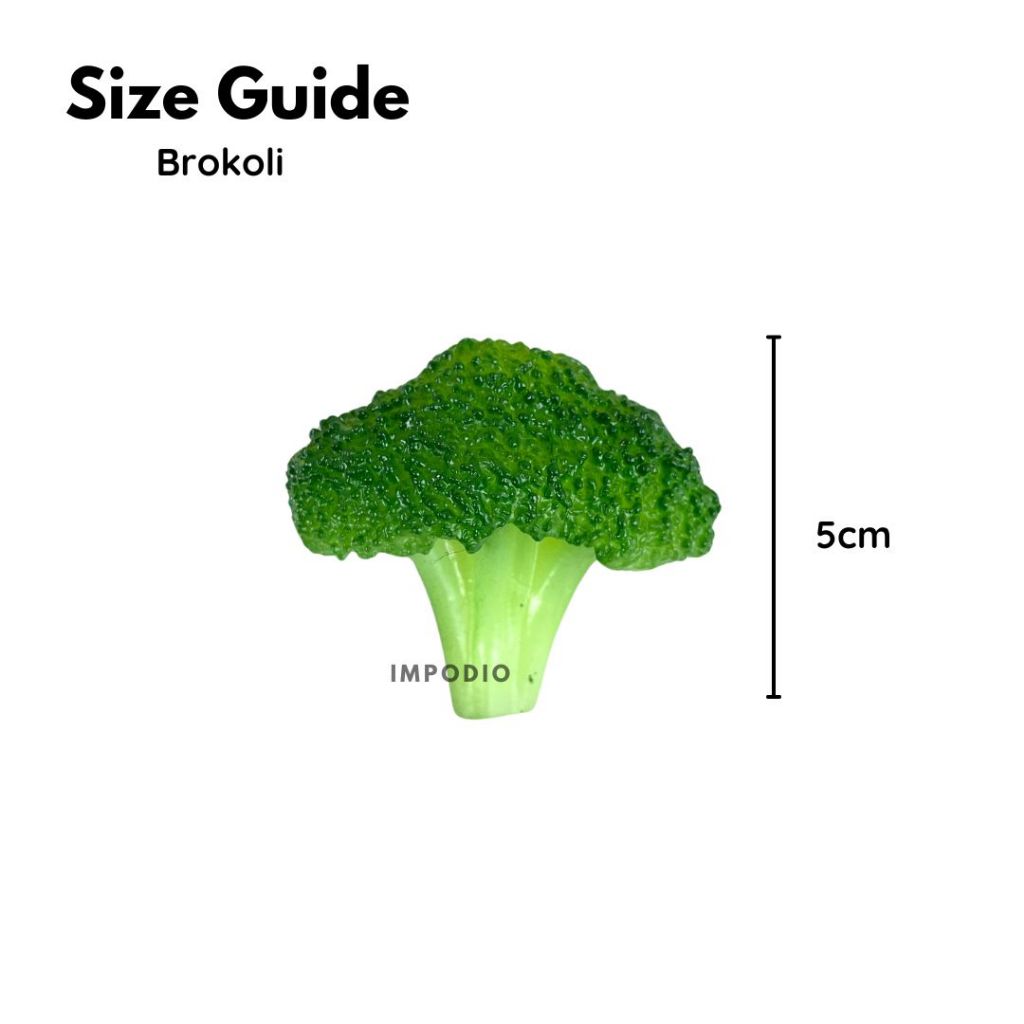 IMPODIO Sayur Brokoli Kembang Kol Artificial Palsu - Fake Vegetables Broccoli Cauliflower Dekorasi Props Foto