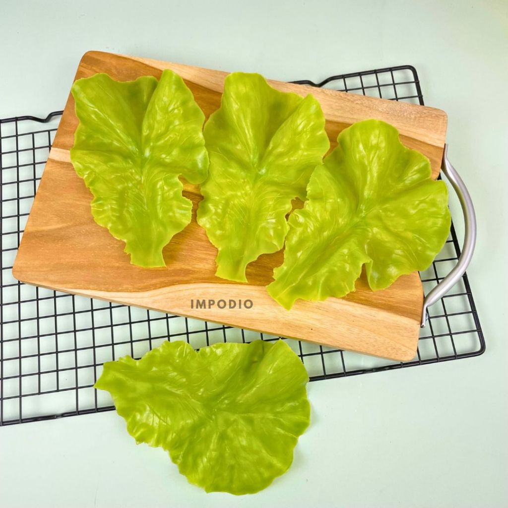 IMPODIO Daun Selada Sayur Artificial Palsu - Fake Lettuce Vegetable Props Foto Produk